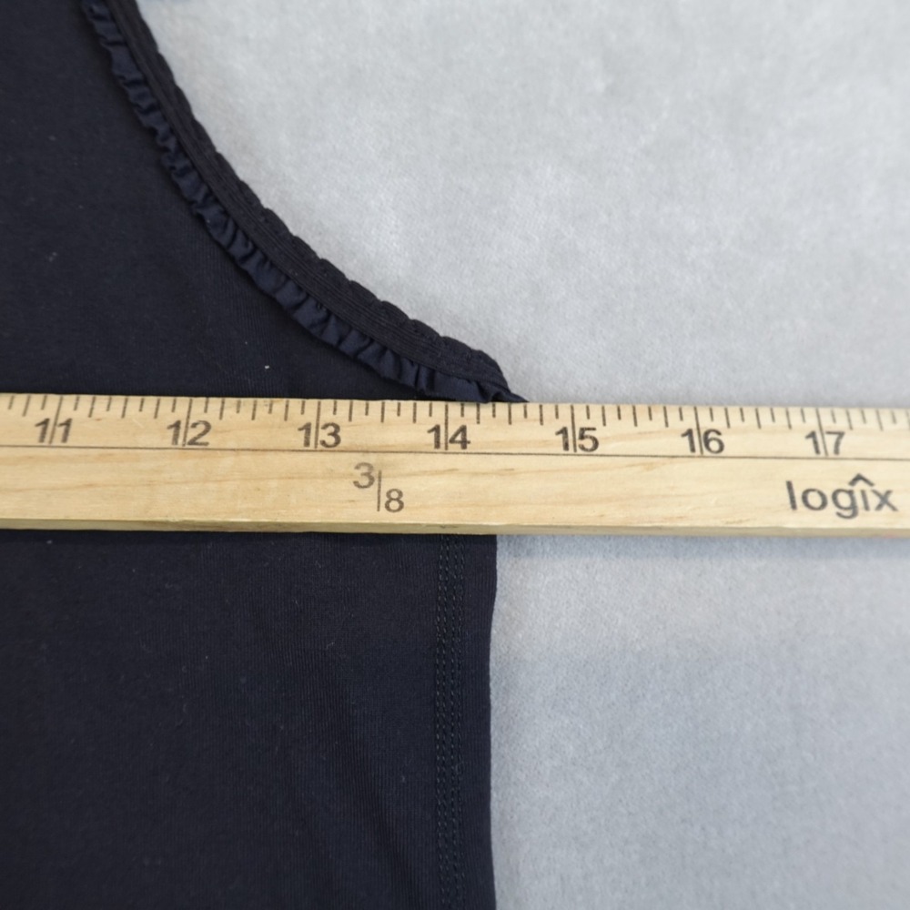 Lululemon Cool Racerback Tank Top Ruffle Womens 10 Black Sleeveless Luon Light - Picture 5 of 8